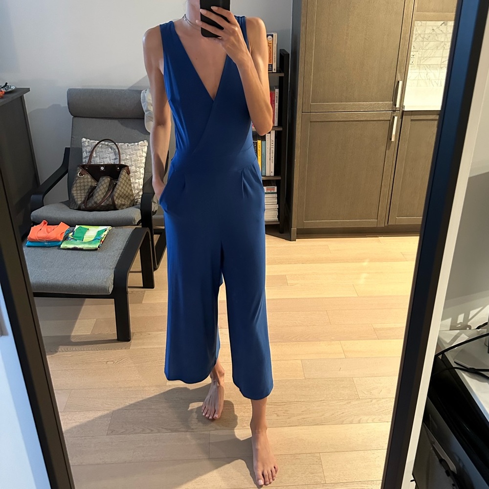 HEART cropped wide-leg jumpsuit, size S.